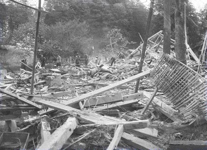 昭和20(1945)年空襲を受けた恵楓園